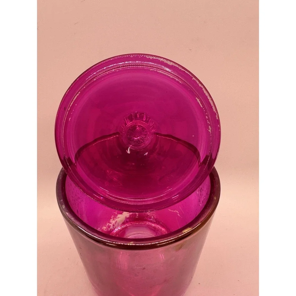 Voluspa‎ Pink Glass Apothecary Jar with Lid 6
